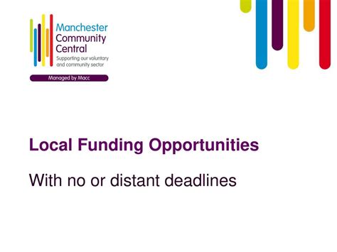 Local Funding Opportunities .